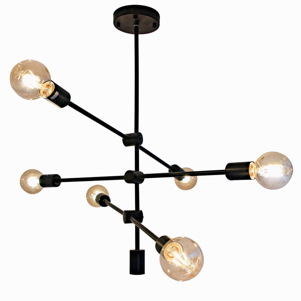 PENDENTE IPANEMA PRETO 6xE27 BULBO MAX 40W — imagem 1 do catálogo Bella