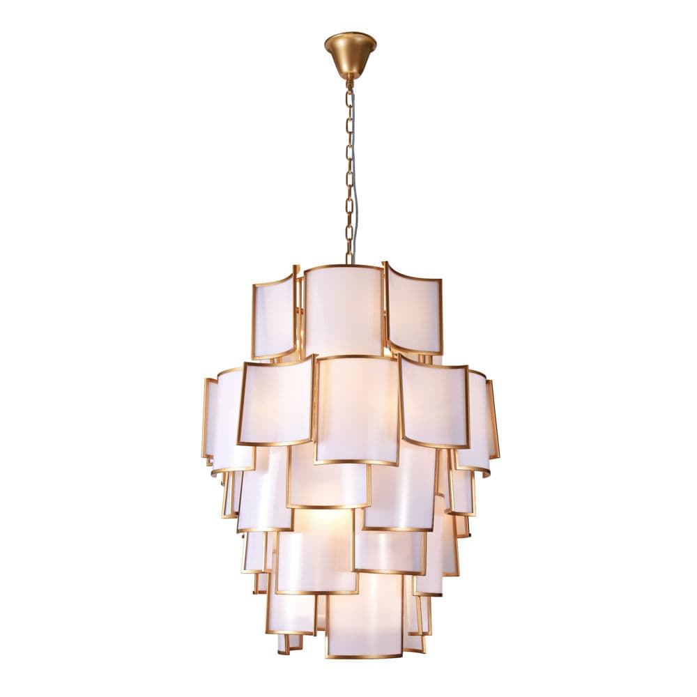 PENDENTE HERITAGE DOURADO E LEITOSO 24xE27 BOLINHA MAX 15W — imagem 1 do catálogo Bella