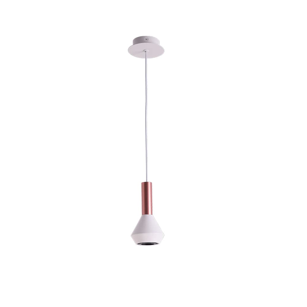 PENDENTE PITUCO ROSE GOLD E BRANCO 1xGU10 MR16 MAX 10W — imagem 1 do catálogo Bella