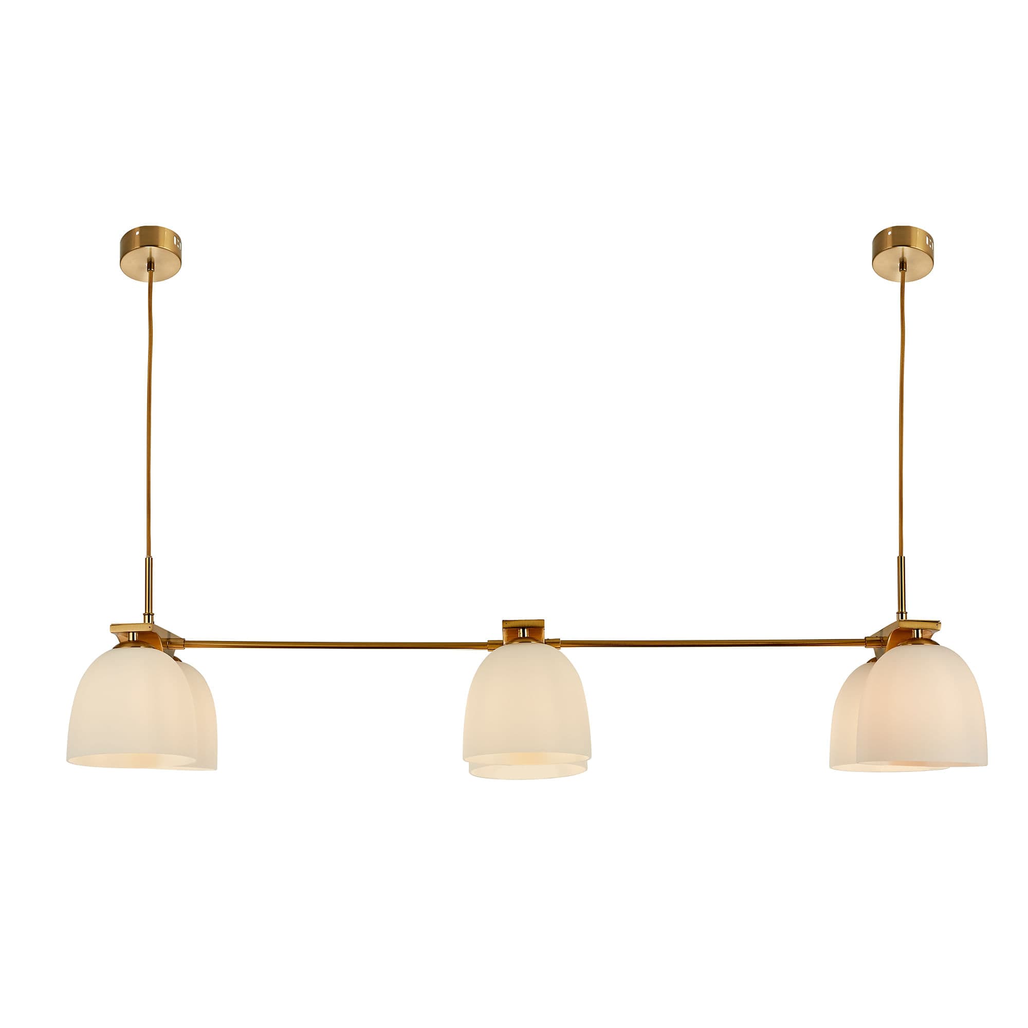 PENDENTE AALTO DOURADO E OPALINO 6xE14 BOLINHA MAX 40W — imagem 1 do catálogo Bella