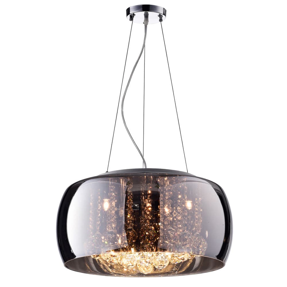 PENDENTE SOHO CROMADO E TRANSPARENTE 9xG9 MAX 25W — imagem 1 do catálogo Bella