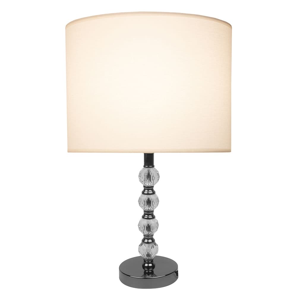 ABAJUR LIT ABAJUR (BASE) LIT CROMO NEGRO E TRANSPARENTE 1xE27 BULBO MAX 40W — imagem 1 do catálogo Bella