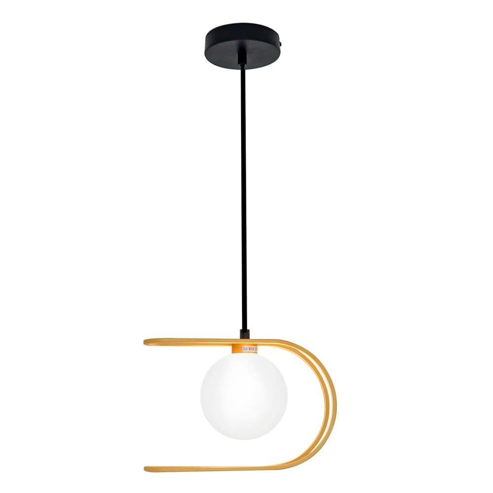 PENDENTE BEAT PRETO E DOURADO 1xG9 MAX 25W — imagem 1 do catálogo Bella