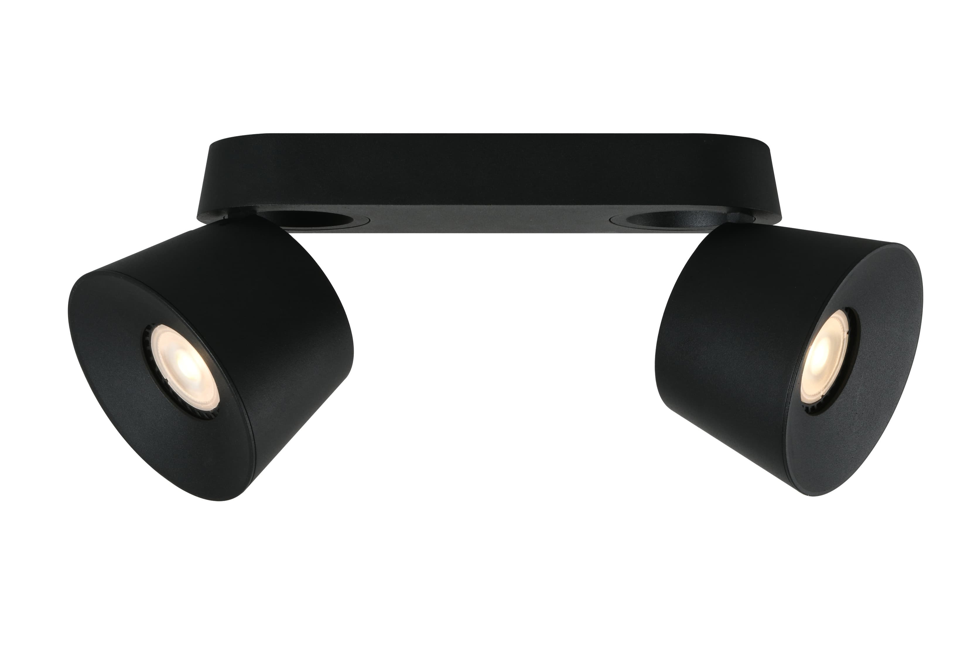 SPOT CONO SOBREPOR DUPLO PRETO L10.5CM C26CM A10CM 2xGU10 MR16 MAX 10W IP20 — imagem 1 do catálogo Bella