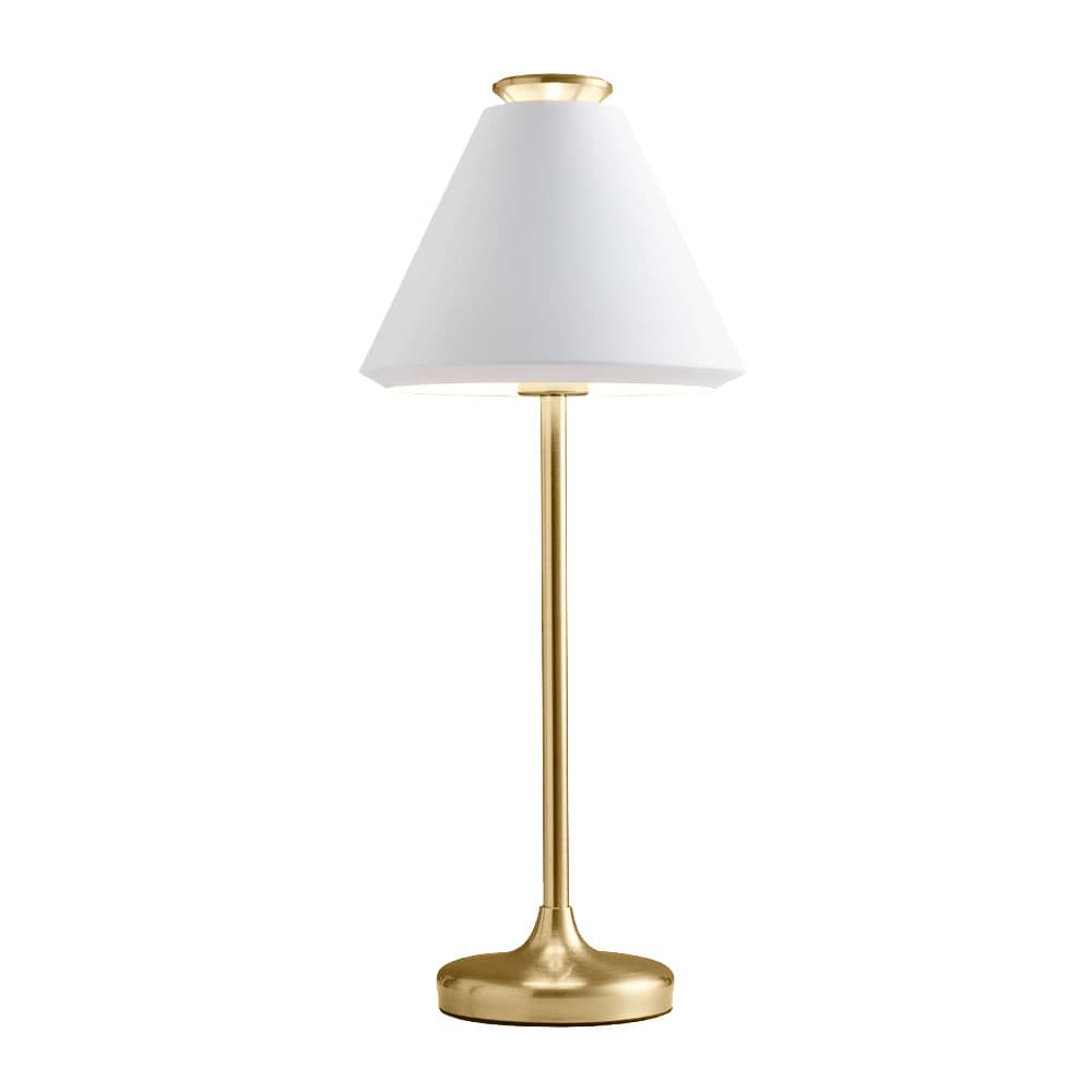 ABAJUR PICCOLO BRANCO E DOURADO 1xE27 BOLINHA MAX 40W — imagem 1 do catálogo Bella