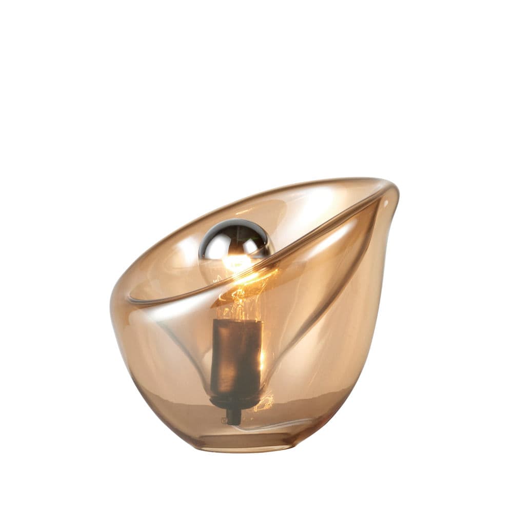 ABAJUR MIELE AMBAR E DOURADO 1xE27 BULBO MAX 40W — imagem 1 do catálogo Bella