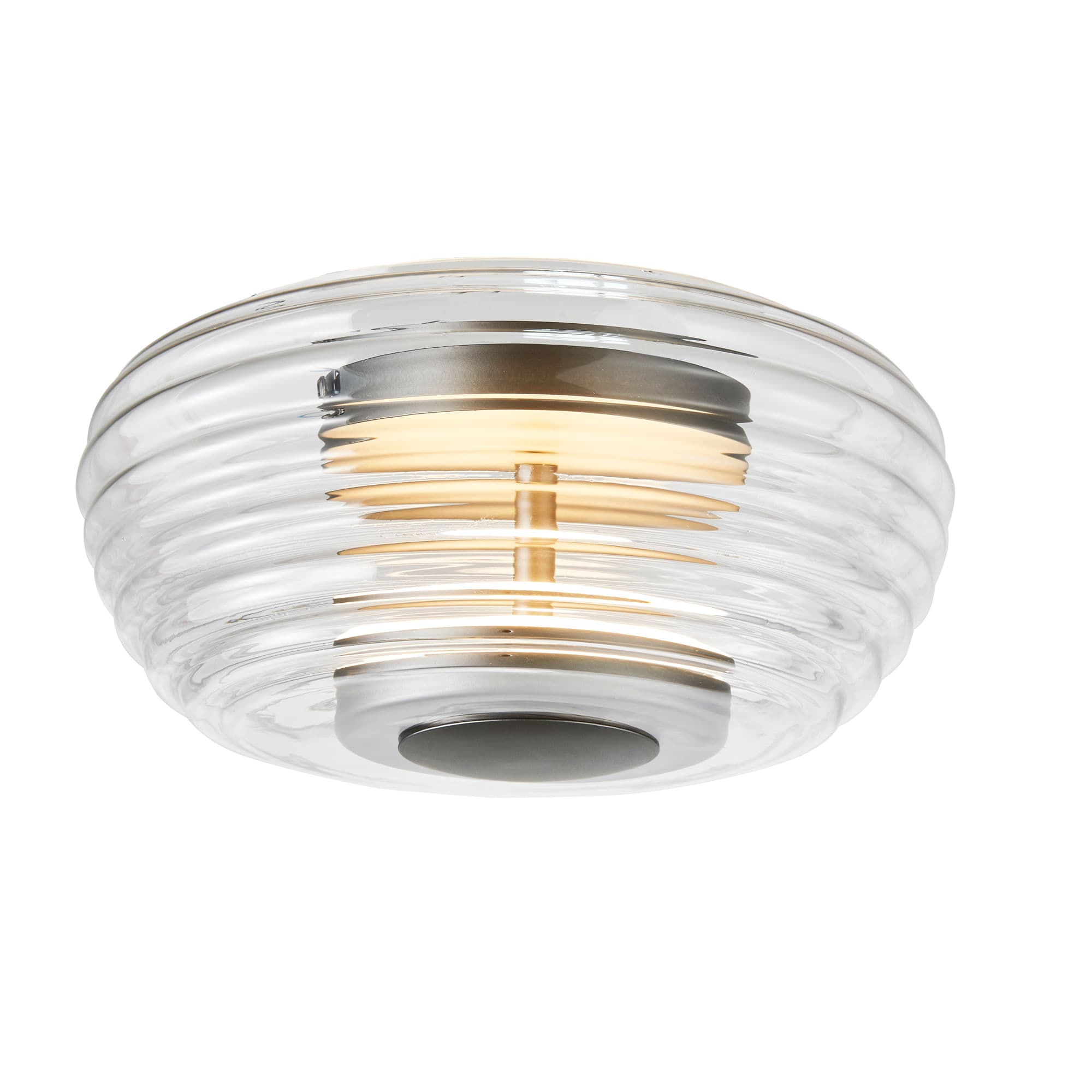 PLAFON POOH TRANSPARENTE E NIQUELADO 1xLED 15W — imagem 1 do catálogo Bella