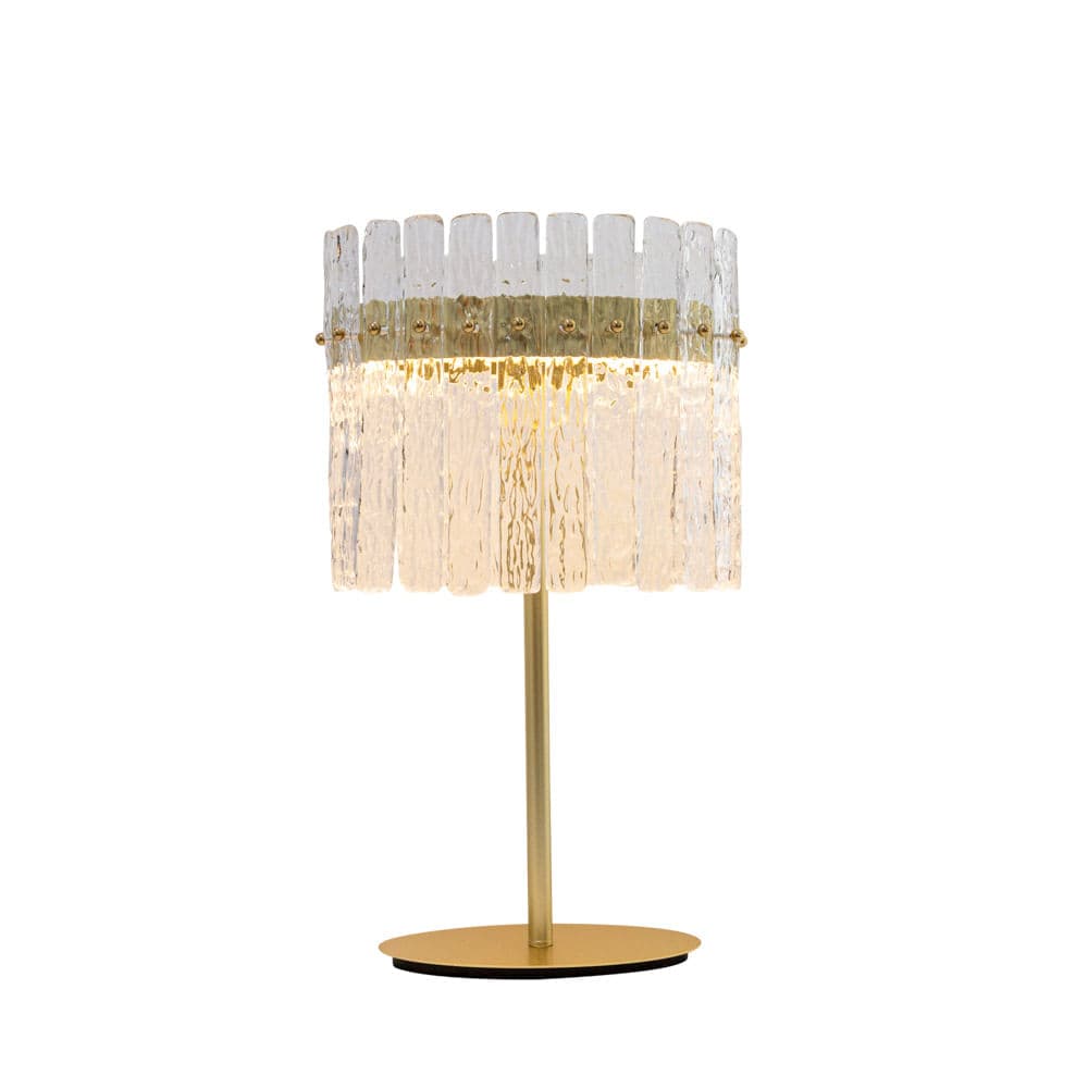 ABAJUR FREDDO TRANSPARENTE E DOURADO 1xLED 11W — imagem 1 do catálogo Bella
