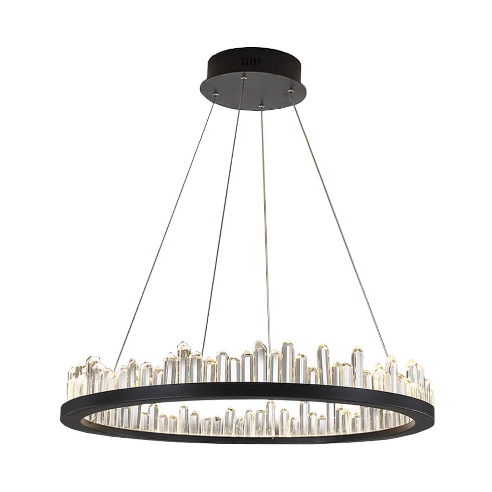 PENDENTE ROCA PRETO E TRANSPARENTE 1xLED 36W — imagem 1 do catálogo Bella
