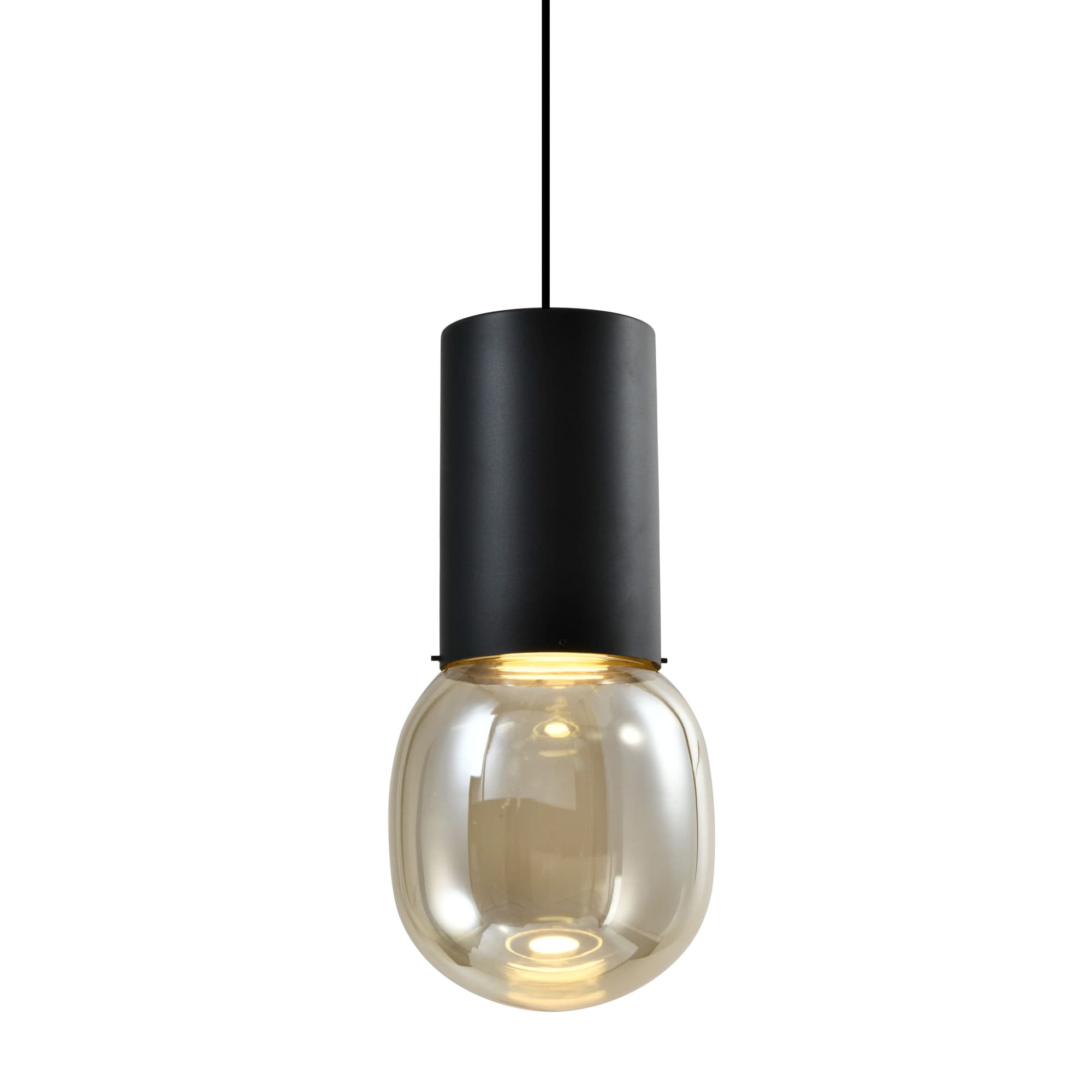 PENDENTE PLIM AMBAR E PRETO 1xLED 16W — imagem 1 do catálogo Bella