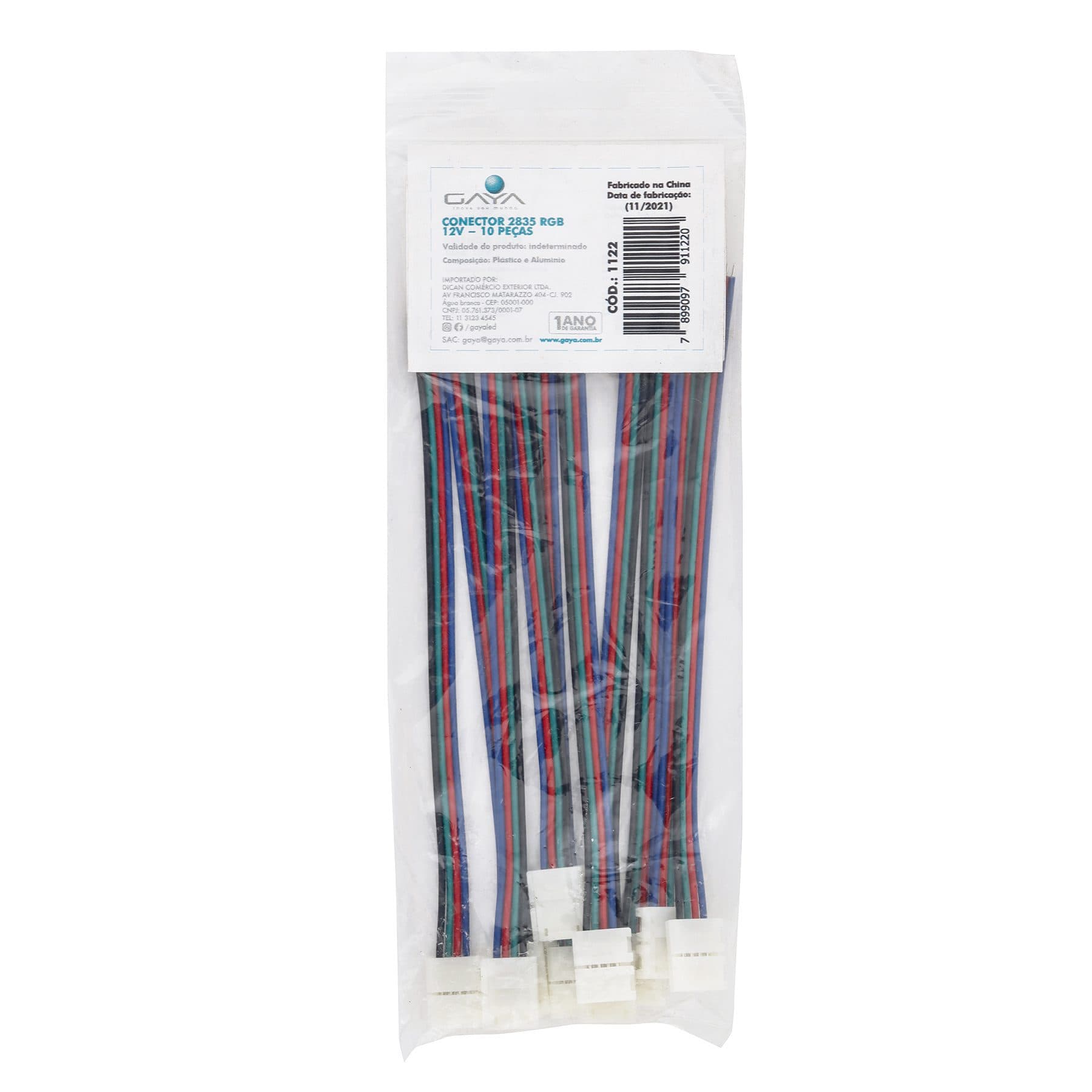 KIT FITA RGB 2835 – 12V- ROLO DE 5 METROS – ACESSÓRIOS — Acessórios: Conector