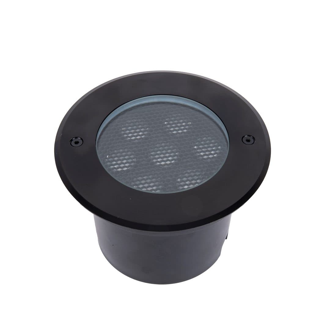 EMBUTIDO DE SOLO ANTIOFUSCANTE 7W — Temperatura de Cor: 3000K, Cor: Preto