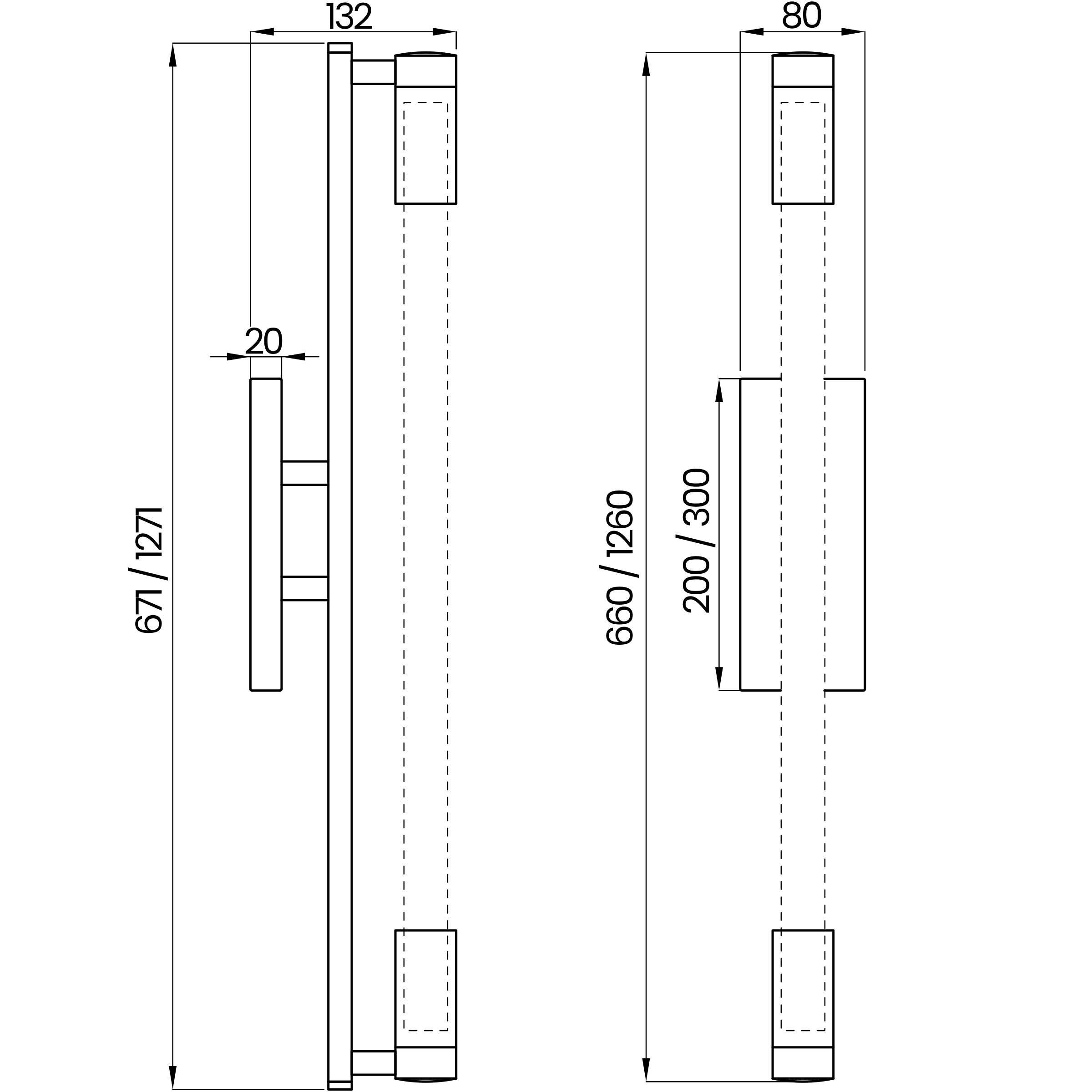 Desenho técnico cotado da arandela, da Usina Design