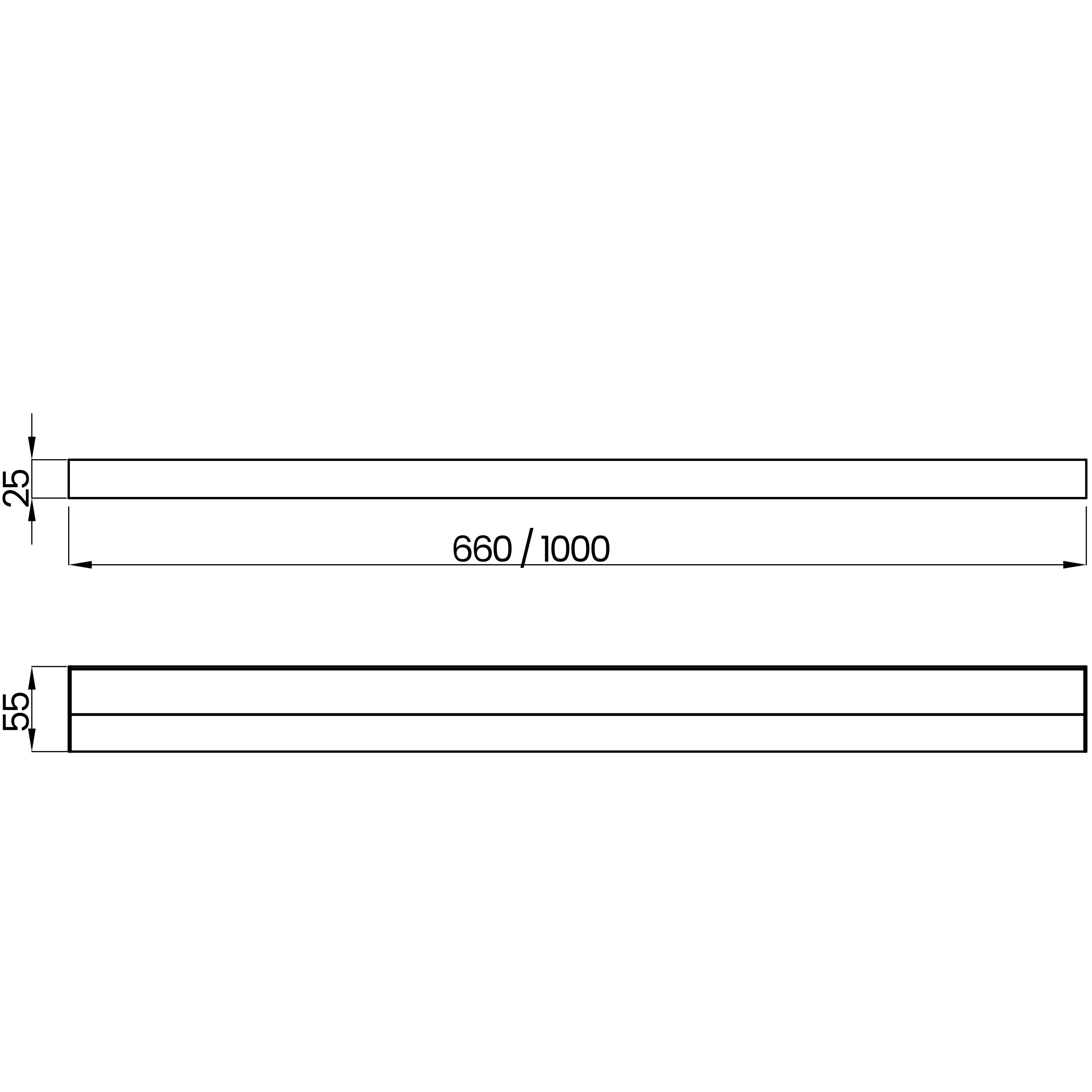 Desenho técnico cotado da arandela, da Usina Design