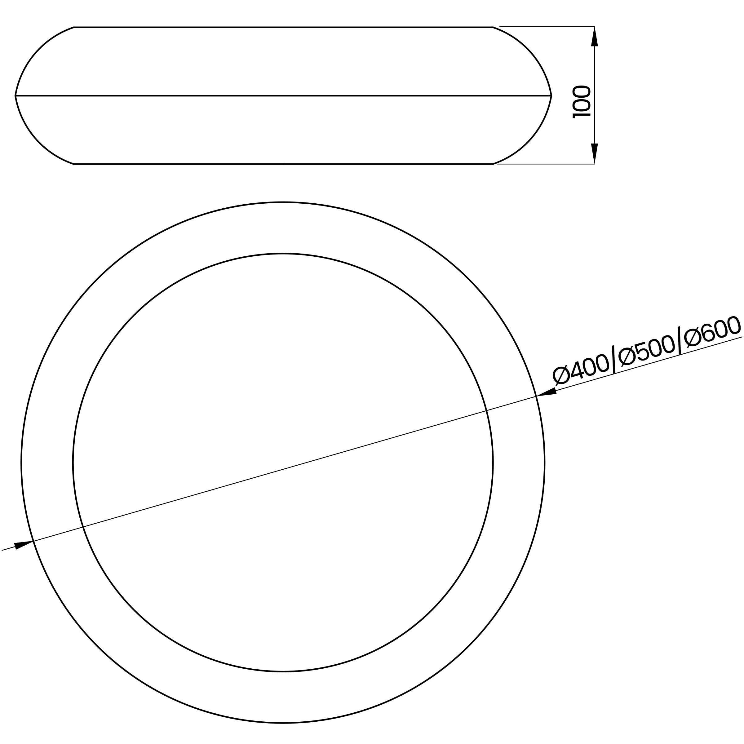Desenho técnico cotado do plafon, da Usina Design